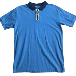 Bench EST. 87 Men’s Polo Shirt Blue with‎ Navy Collar Size XL